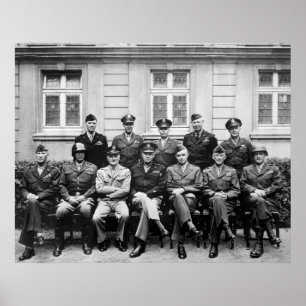 Eisenhower Patton, Bradley, et. al. Poster