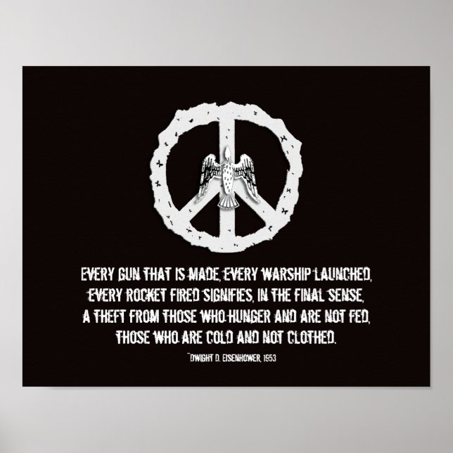 Eisenhower Quotation Peace Poster Skriv ut (Framsidan)