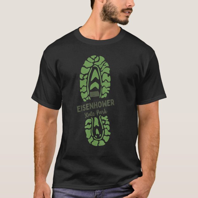 Eisenhower State Park Kansas Ks Hiking Boot T Shirt (Framsida)