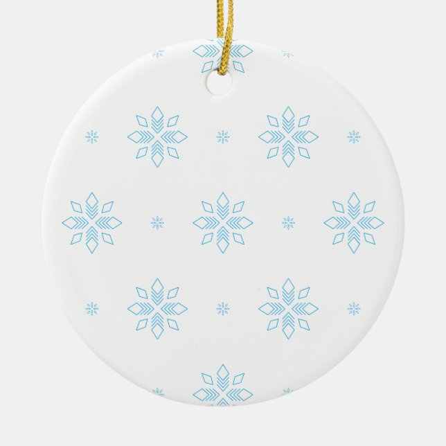 Eiskristalle in blau julgransprydnad keramik (Framsidan)