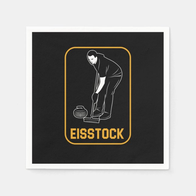 Eisstock Love Curling Ice Chess Ice Sports Gift Pappersservett (Framsidan)