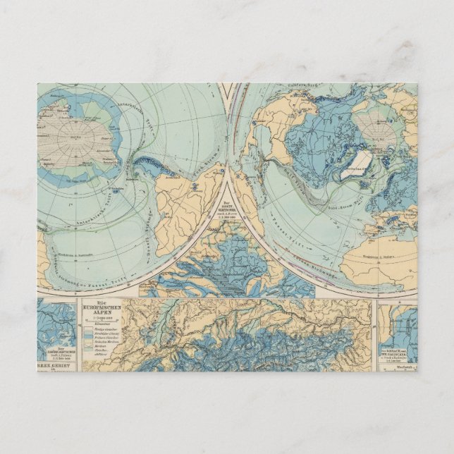 Eisverbreitung Atlas Karta Vykort (Framsida)