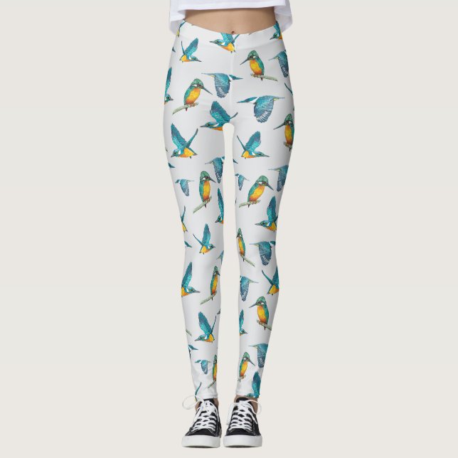 Eisvogel-Muster Leggings (Framsida)