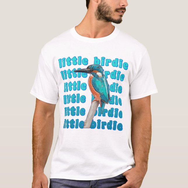 Eisvogel  - schöner blauer Vogel T Shirt (Framsida)