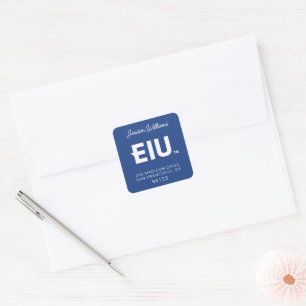 EIU Block Brev Fyrkantigt Klistermärke