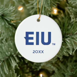 EIU Block Brev Julgransprydnad Keramik