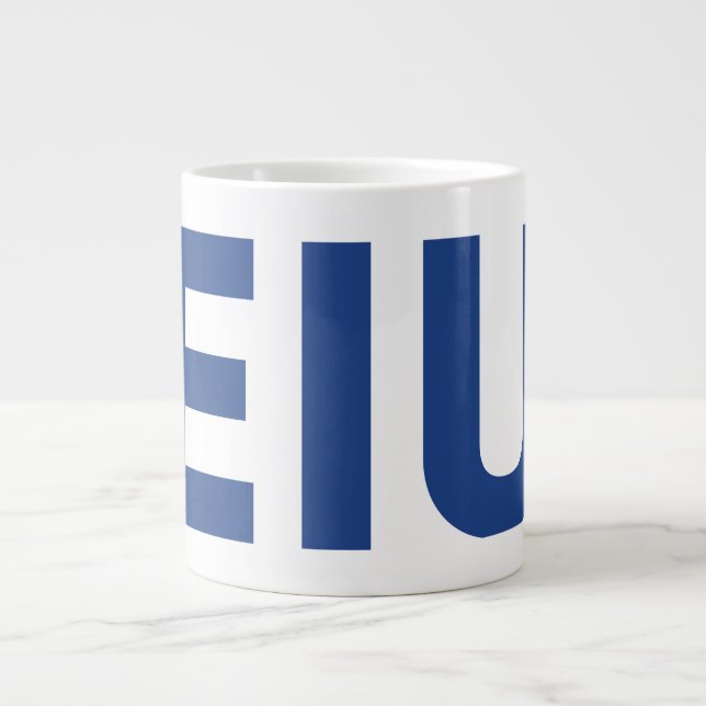 EIU Block Brev Jumbo Mugg (Framsidan)