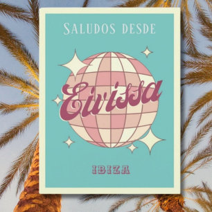 Eivissa Ibiza Spanien retro vintage party vykort