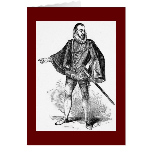 Eizabethan Costumes Hälsningskort (Framsidan)