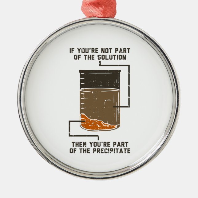 Ej del av lösningens nukleära kemi Gag Julgransprydnad Metall (Framsidan)