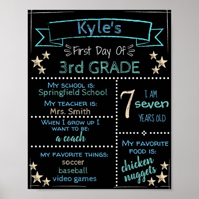 EJ KLASS-Personligens första skoldag Poster (Framsidan)
