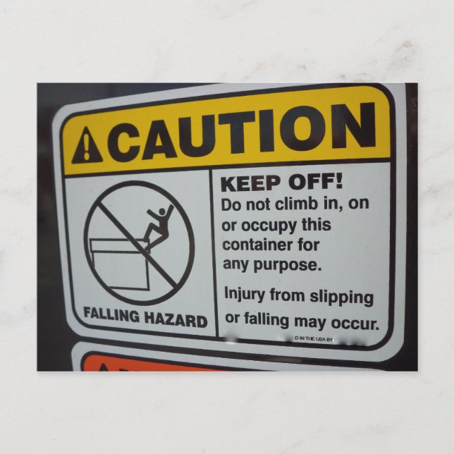 Ej Klättra Skylt Vykort (Framsida)