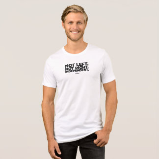 Ej Lämnat Ej Höger Oberoende T-shirt, vit T Shirt