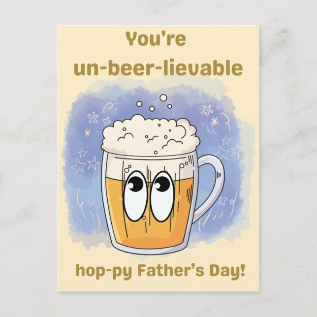 ej öllivbar - Begränsada Fars dag Edition Vykort (Framsida)