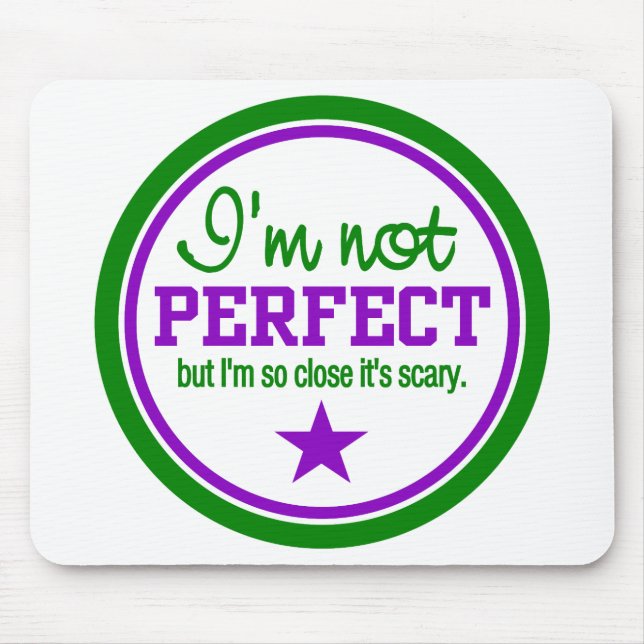 EJ PERFEKT mousserande - grönt / lila Musmatta (Framsidan)