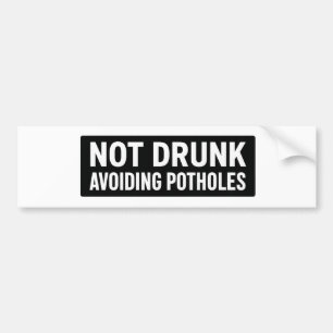 "Ej rinnande - Undvika potholes" Lönsam bil Bildekal
