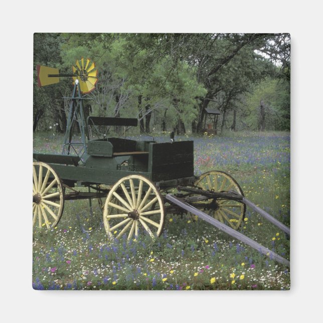 Ej tillämpligt, USA, Texas, Devine, Gammal vagn oc Magnet (Framsidan)