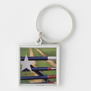 Ej tillämpligt, USA, Texas, Lake Buchanan, Texas f Fyrkantig Silverfärgad Nyckelring