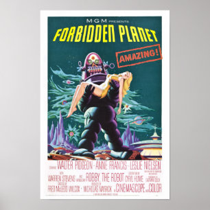 Ej tillåtet Planet Classic Sci-Fi-film Poster