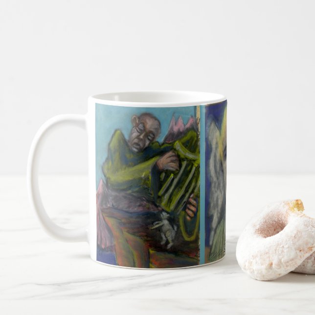 ejgoldguru - Pastel - Three Angelenos Kaffemugg (Med munk)