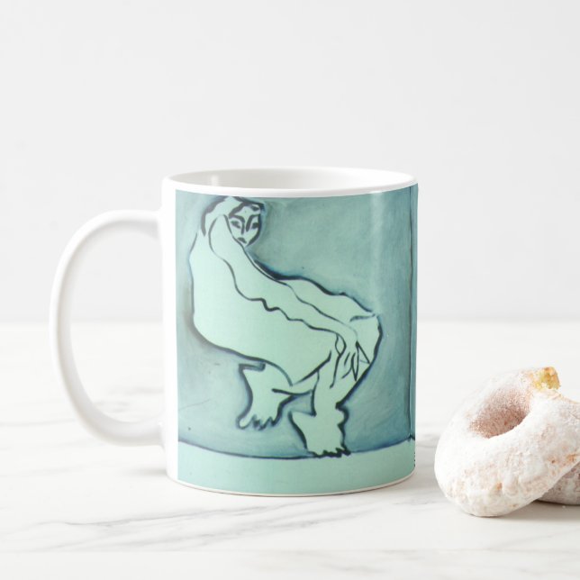 ejgoldguru - Planties - Girl in Spegel Kaffemugg (Med munk)