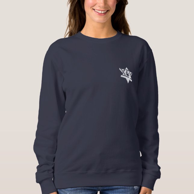 #EJH Women's Crew Sweatshirt in Blue T Shirt (Framsida)