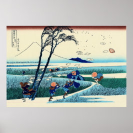 Ejiri i Suruga-provinsen, av Katsushika Hokusa Poster