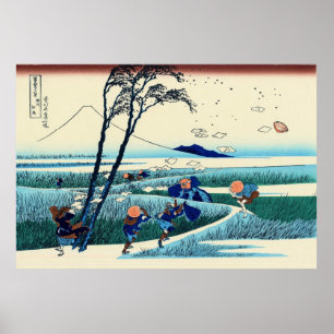 Ejiri i Suruga-provinsen, av Katsushika Hokusa Poster