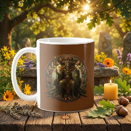 Ek Kung Sommarsolstånd Brittisk Folklore Pagan Kaffemugg