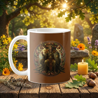 Ek Kung Sommarsolstånd Brittisk Folklore Pagan Kaffemugg