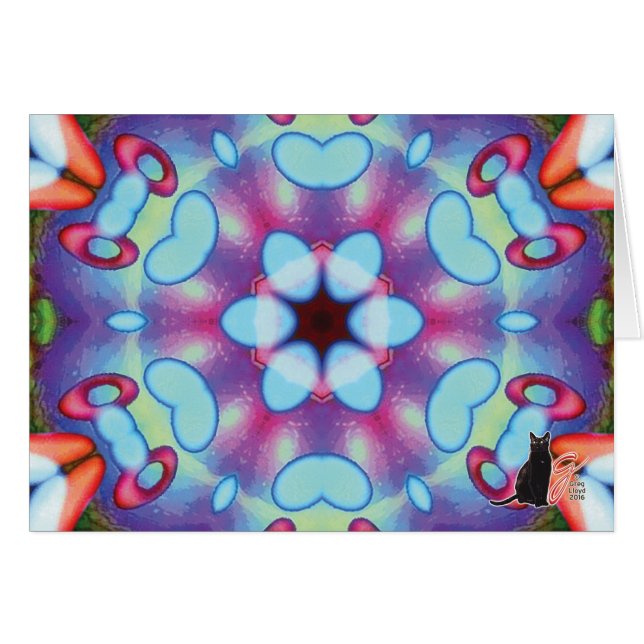Eka Kaleidoscopehälsningkortet Hälsningskort (Framsidan Horizontal)