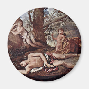 Eka och pingstliljan av Poussin Nicolas Magnet
