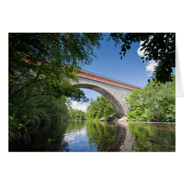 Eka överbryggar på Hemlockklyftan, Charles River, Hälsningskort (Framsidan Horizontal)