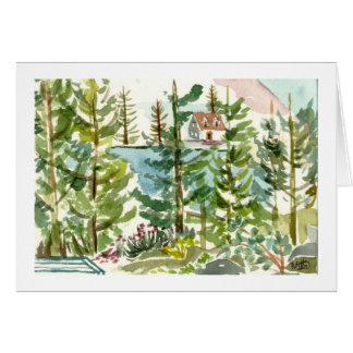 Eka sjövattenfärgen hälsningskort