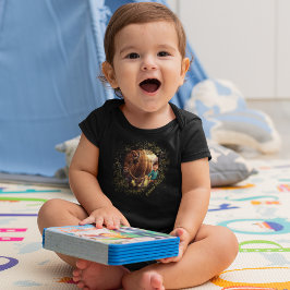 Ekade Tidigare Whimsical Pojke och Bison T Shirt