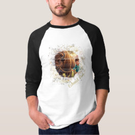 Ekade Tidigare Whimsical Pojke och Bison T Shirt