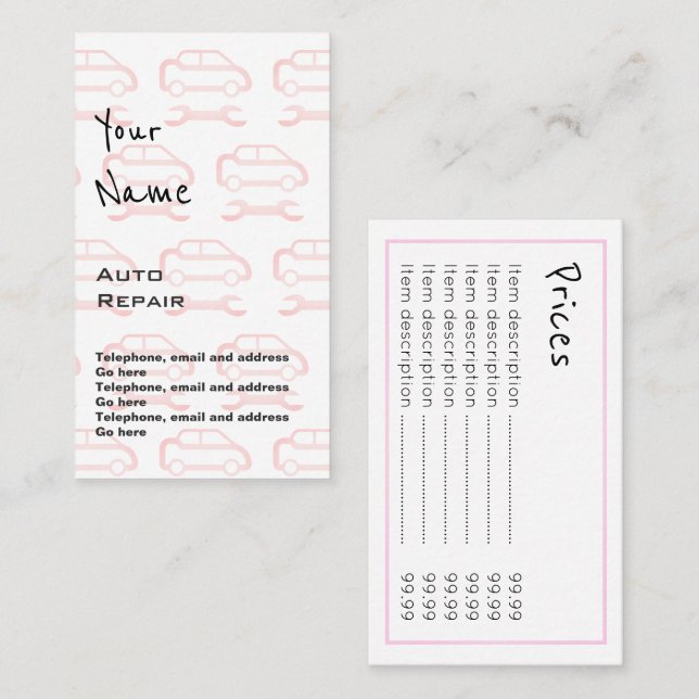 "Ekar" automatiskn reparerar prisa kort (Fram/baksida)