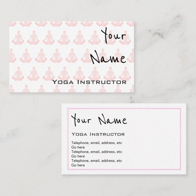 "Ekar" Yogainstruktörvisitkortar Visitkort (Fram/baksida)