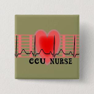 Ekg för CCU-sjuksköterskagåvan papper och hjär Knapp