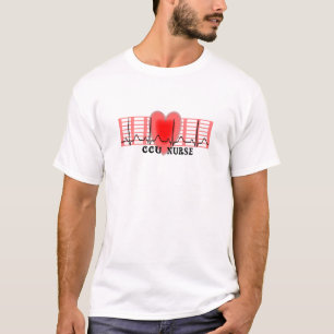 Ekg för CCU-sjuksköterskagåvan papper och hjär Tee Shirt