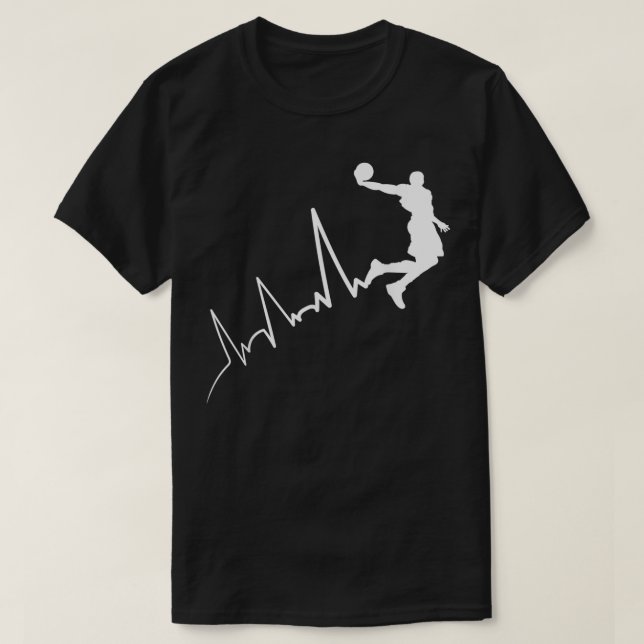 EKG frequency of basketball player heartbeat dunki T Shirt (Design framsida)