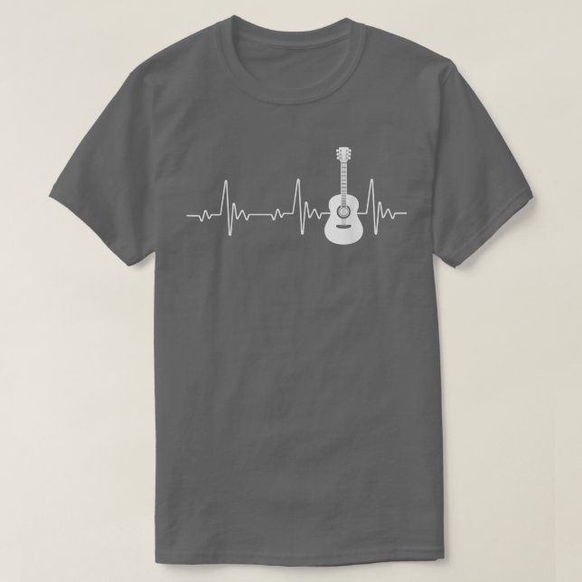 EKG Guitar Heartbeat Guitar Player Musical Women M T Shirt (Design framsida)