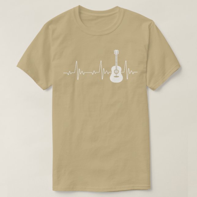 EKG Guitar Heartslag Guitar Player Musical Women M T Shirt (Design framsida)