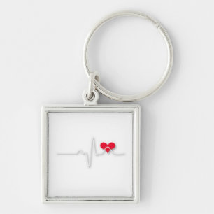 EKG Heart Nurse Nyckelring