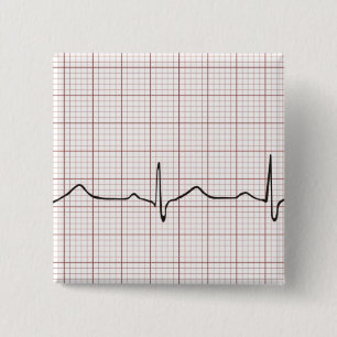EKG-hjärtslaget på grafpapper, PhD (doktor) Knapp