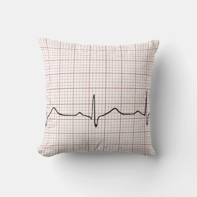 EKG-hjärtslaget på grafpapper, PhD (doktor) Kudde (Framsida)