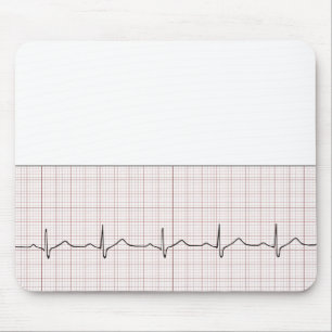 EKG-hjärtslaget på grafpapper, PhD (doktor) Musmatta