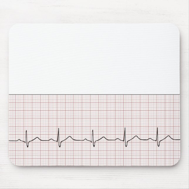 EKG-hjärtslaget på grafpapper, PhD (doktor) Musmatta (Framsidan)