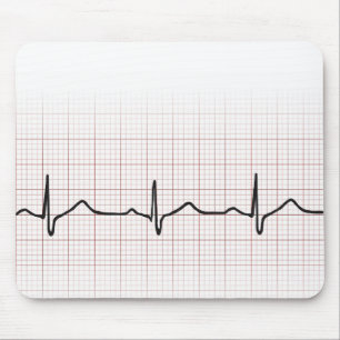EKG-hjärtslaget på grafpapper, PhD (doktor) Musmatta