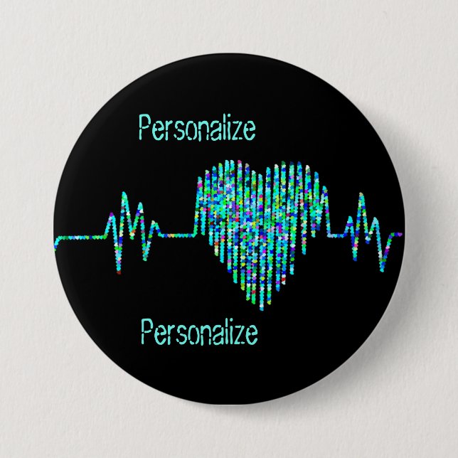 EKG medicinsk nyckellinje Knapp (Framsida)